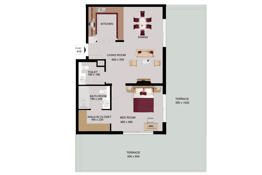 1 bedroom flat floor plan- fourth floor - mayas Lausanne - apartment for sale in jvc dubai