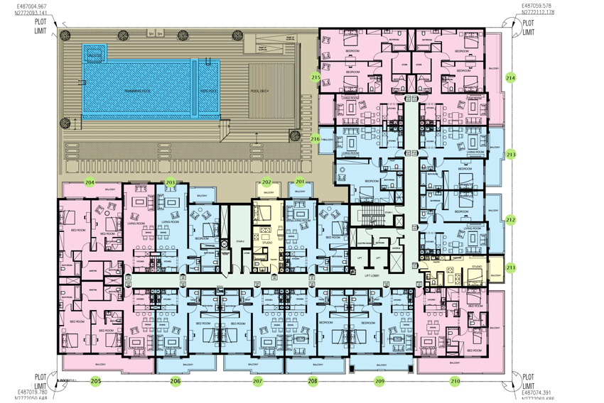 Second floor of mayas lausanne apartment floor plan