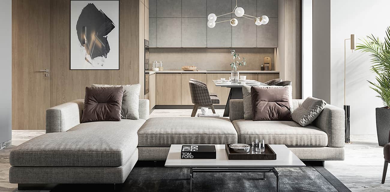 Interior design of mayas lausanne apartment for sale in JVC
