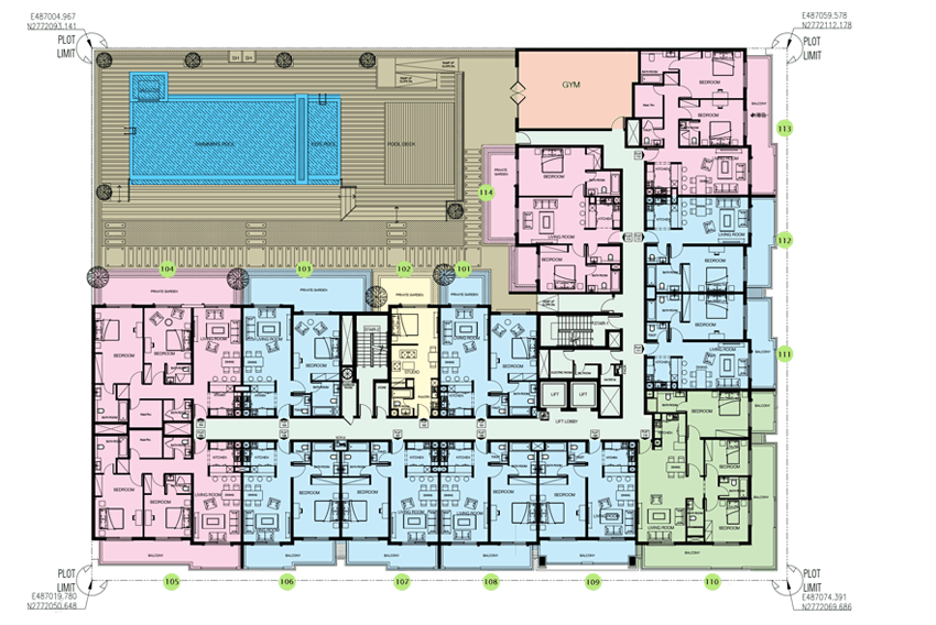 First floor of mayas lausanne apartment floor plan