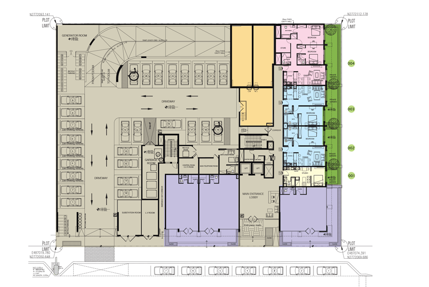 Ground floor of mayas lausanne apartment floor plan